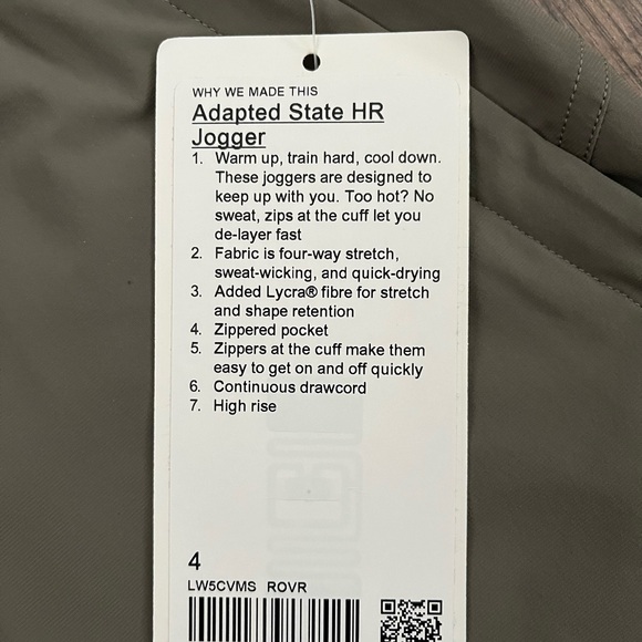 New Lululemon Adapted State Joggers 4 - Picture 3 of 6